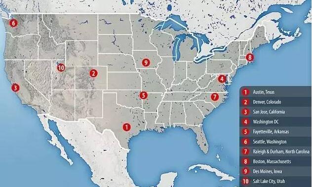 2017美国最宜居城市排名公布:西雅图和波士顿进前十